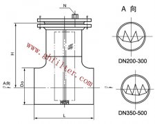 DN150公稱直徑—直通T型過濾器系列——國海濾器