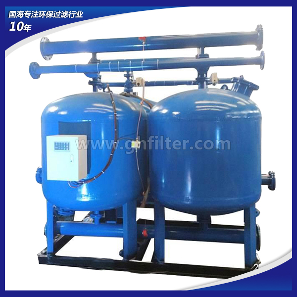 二沉池污水處理選用淺層砂過濾器（砂濾罐）自動清洗排污